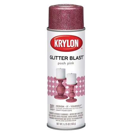 Krylon Glitter Blast Posh pink Spray Paint 5.75 oz K03812000